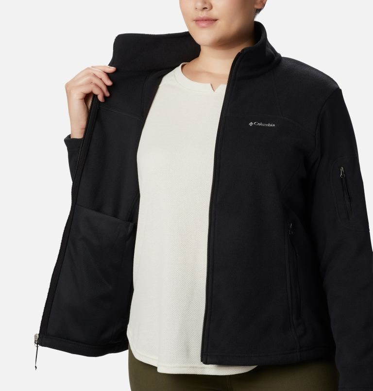 Women's Columbia Fast Trek II Jackets Black | Plus Size CA-F63C8